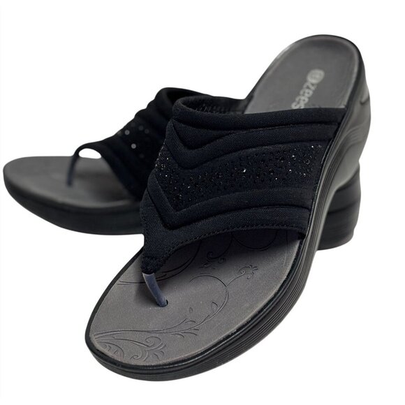 BZEES / Dazzle Me / Cloud Technology / Black / Platform Sandals / With Comfort - Picture 2 of 9